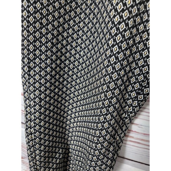 Attyre Womens Pants Size 16W Black Gold Diamond Print Pull On Ankle Length Plus - Picture 5 of 9